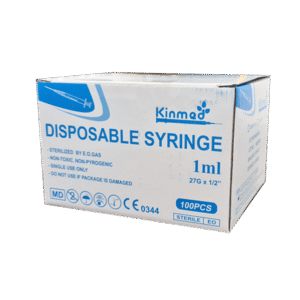 Syringes Sterile blister pack,1ml 27G X 1/2" 100pcs