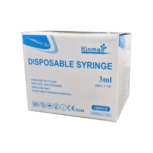 Syringes Sterile blister pack,3ml 23G X1 1/4" 100pcs